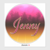 Jenny Vorname Name golden pink Aufkleber Sticker シール (シート)