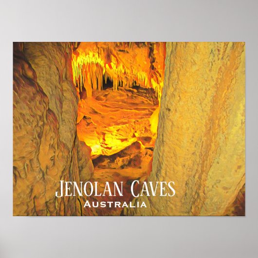 Jenolan Caves limestone caves Australia ポスター (正面)