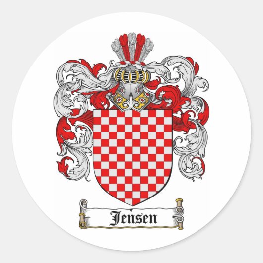 JENSEN家紋- JENSEN COAT OF ARMS ラウンドシール (正面)
