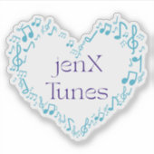 jenX Tunes 公式グッズ シール (正面)