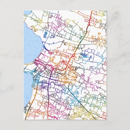 Jepara Indonesia City Map ポストカード (正面)