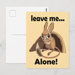 Jerboa Introvert Animal Leave Me Alone ポストカード