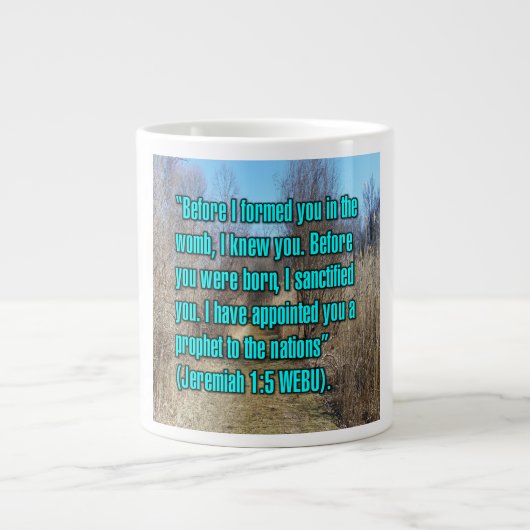 Jeremiah 1:5 WEBU Mug ジャンボコーヒーマグカップ (正面)