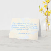 Jeremiah 29:11デイジー – グリーテパターン（の模様が）あるィングカード カード (黄色い花)