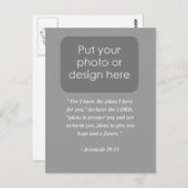 JEREMIAH 29:11聖書の一節 ポストカード (正面/裏面)