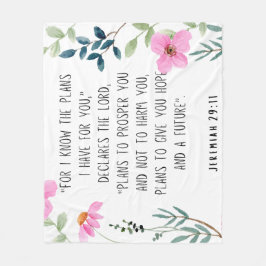 Jeremiah 29:11  フリースブランケット