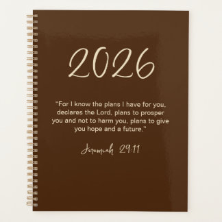 Jeremiah 29:11 私は計画を知っています 2026年プランナー プランナー手帳