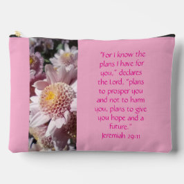 Jeremiah 29:11-13 Pink Large アクセサリーポーチ