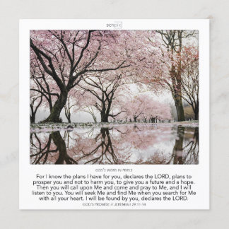 Jeremiah 29:11-14 GOD'S PROMISE SCRIPIX 招待状