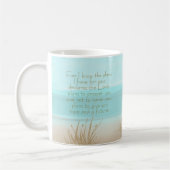 Jeremiah 29:11 Christian Bible Verse Aqua Beach コーヒーマグカップ (左)