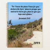 Jeremiah 29:11 Custom Bible Verse Dirt Road プランナー手帳 (正面)