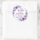 Jeremiah 29:11 For I know the Plans Purple Floral ラウンドシール (バッグ)