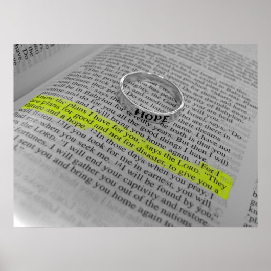 Jeremiah 29:11 - Hope ポスター (正面)