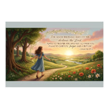 Jeremiah 29:11 KJV ポスター - クリスチャン ウォールアート