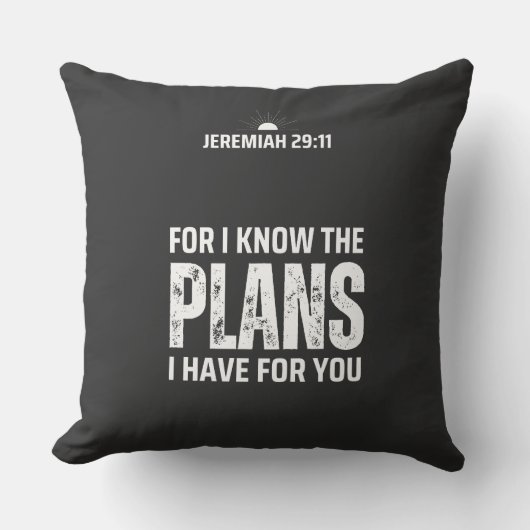 Jeremiah 29:11 Pillow クッション (正面)