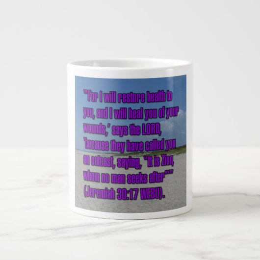 Jeremiah 30:17 WEBU Mug ジャンボコーヒーマグカップ (正面)
