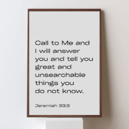 Jeremiah 33:3 – Call to Me and I Will Answer You – ポスター