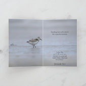 Jeremiah 33:3 Call to Me Bible Verse Wren Bird カード (内部)