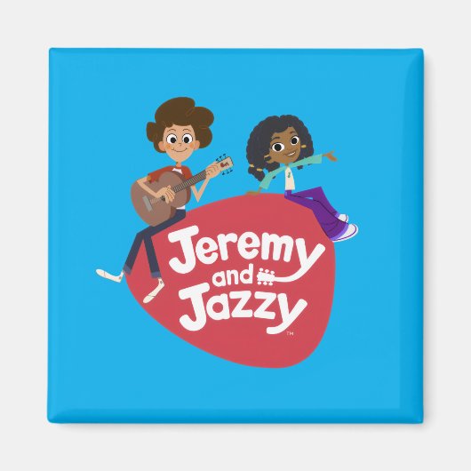 Jeremy and Jazzy Button マグネット (正面)