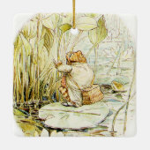 Jeremy Fisher on a Lily pad by Beatrix Potter セラミックオーナメント (裏面)