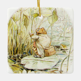 Jeremy Fisher on a Lily pad by Beatrix Potter セラミックオーナメント