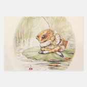 “Jeremy Fisher on a Lilypad” by Beatrix Potter ラッピングペーパーシート (正面)