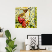 “Jeremy Fisher Reads the News” by Beatrix Potter ポスター (ホームオフィス)