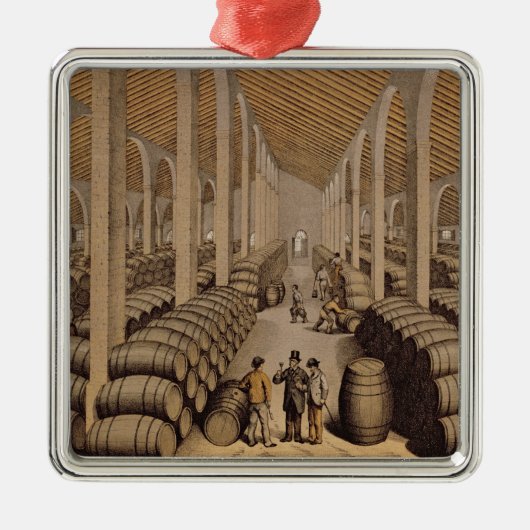 Jerez deのla Fronteraのワイン貯蔵室 メタルオーナメント (正面)