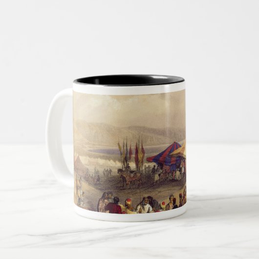 Jerichoの容積IIの巡礼者の野営 ツートーンマグカップ (正面左)