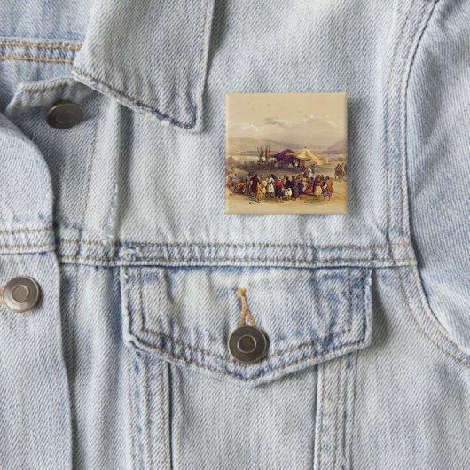 Jerichoの容積IIの巡礼者の野営 缶バッジ (インサイチュ)