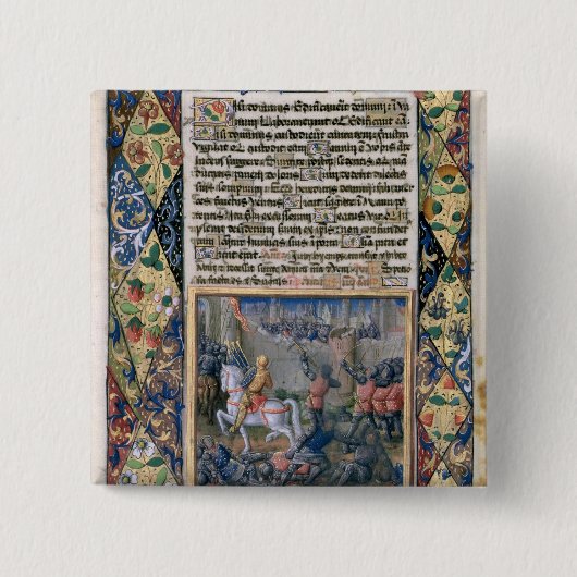 Jeroboamと戦っているRehoboam 缶バッジ (正面)