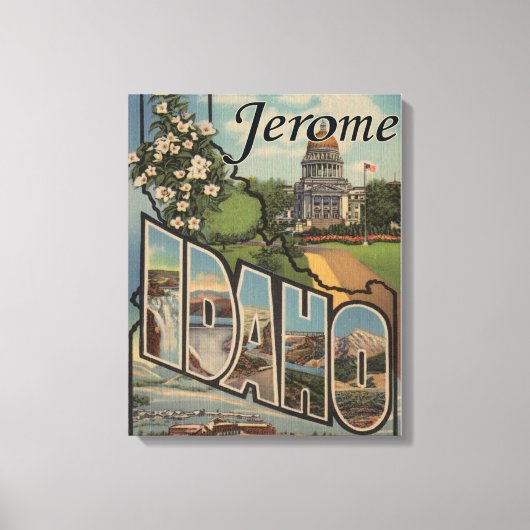 Jerome, IdahoLarge Letter ScenesJerome, ID キャンバスプリント (正面)