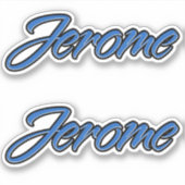Jerome Name blue Aufkleber Sticker Stickerset シール (正面)