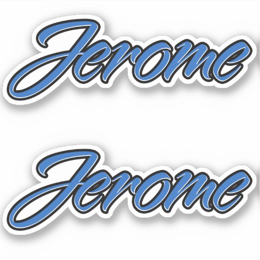 Jerome Name blue Aufkleber Sticker Stickerset シール (正面)