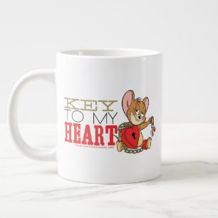 Jerryマウス「鍵と私のハート」バレンタイン ジャンボコーヒーマグカップ