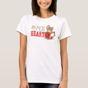 Jerryマウス「鍵と私のハート」バレンタイン Tシャツ
