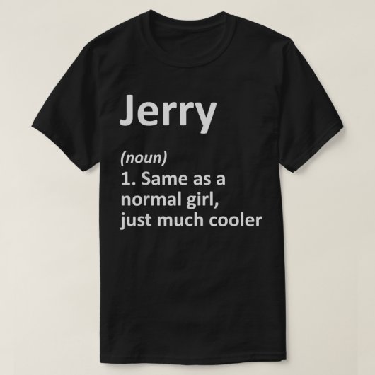 JERRY定義名パーソナライズされた誕生日 Tシャツ (デザイン正面)