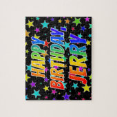 「JERRY」名、おもしろい「ハッピーバースデー」 ジグソーパズル (縦)