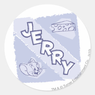 Jerry Blue Cheese Logo ラウンドシール