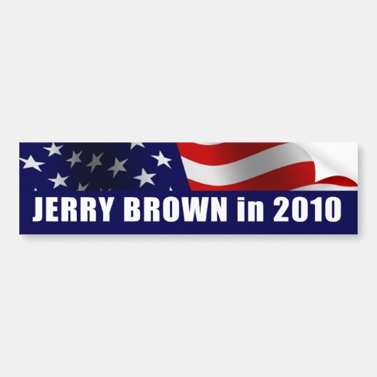 Jerry Brown for Governor California 2010 バンパーステッカー (正面)