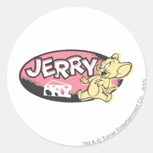 Jerry Cheese Logo ラウンドシール