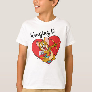 Jerry Mouse Dressed as Valentine Cupid Tシャツ