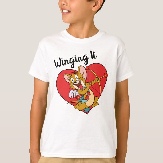 Jerry Mouse Dressed as Valentine Cupid Tシャツ (正面)