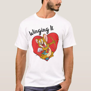 Jerry Mouse Dressed as Valentine Cupid Tシャツ