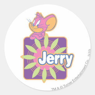 Jerry Neon Mouse ラウンドシール