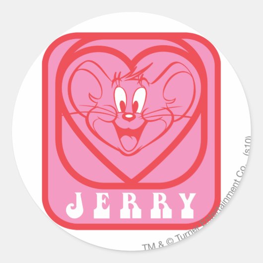 Jerry Pink Hearts ラウンドシール (正面)