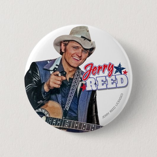 Jerry Reed Pin 缶バッジ (正面)