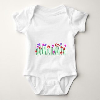 Jersey body flowers ベビーボディスーツ