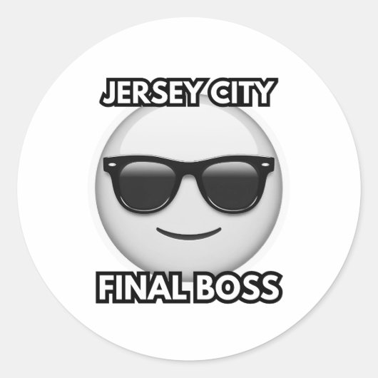 Jersey City Final Boss Sticker ラウンドシール (正面)