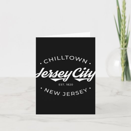 Jersey City New Jersey Chilltown - Black - Small - カード (正面)